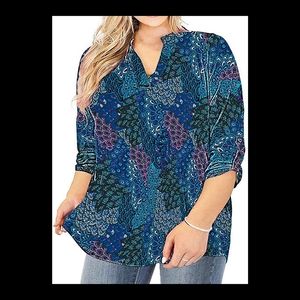 Plus Size Tops V Neck T-Shirts